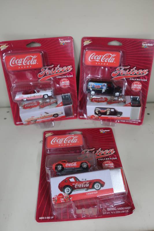 lot 373 image: Three Johnny Lightning Coca-Cola Cars