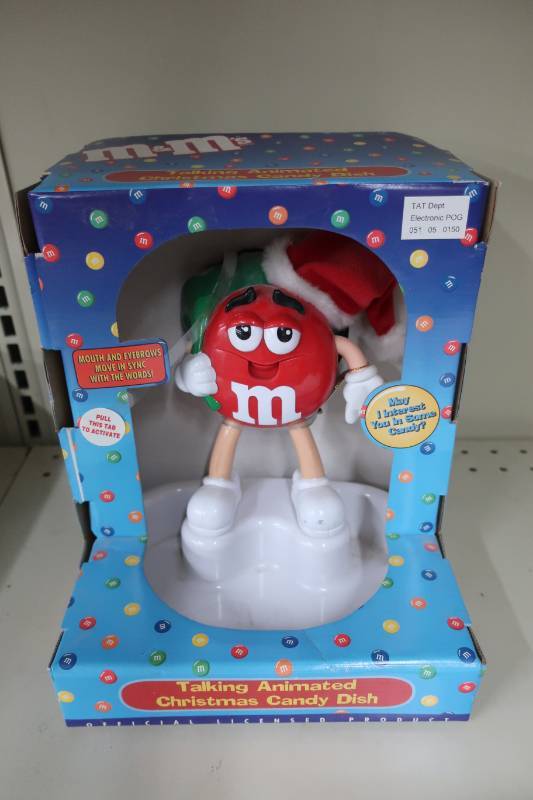 lot 390 image: M&Ms Talking Christmas Candy Dish