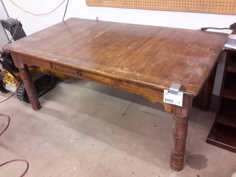 lot 592 image: Very Cool Solid Wooden Table