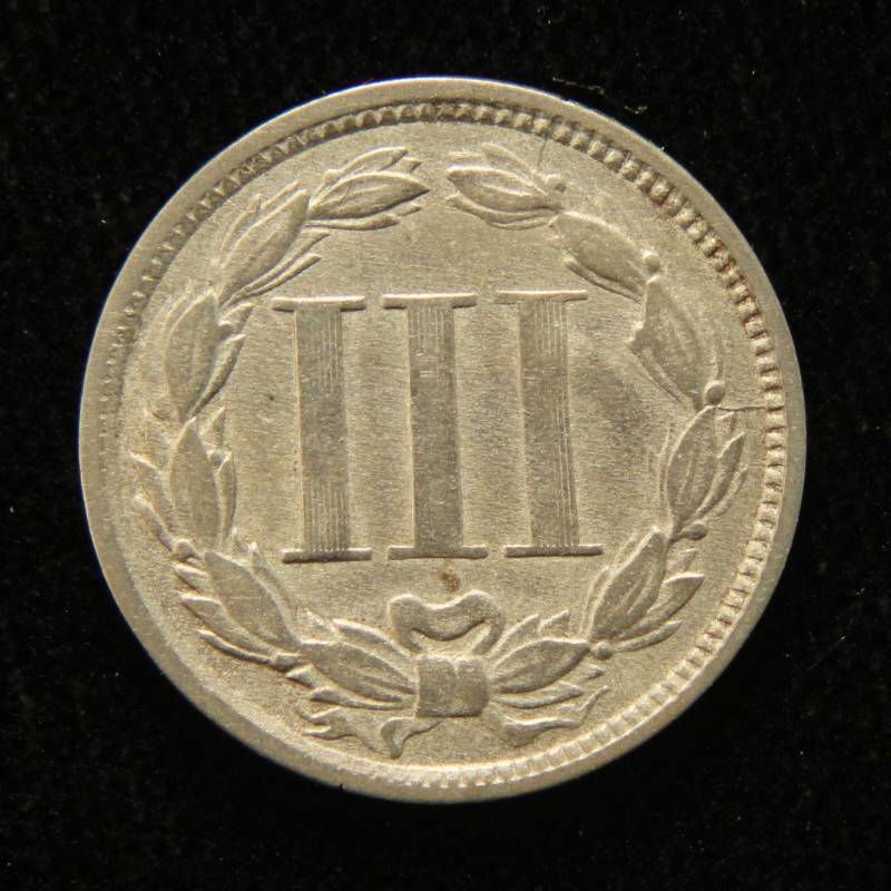 1867 US THREE CENT NICKEL