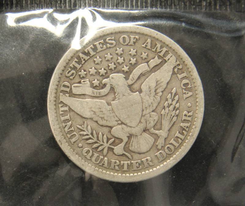 1898 BARBER SILVER QUARTER SEALED