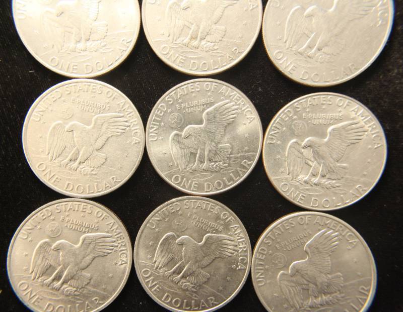 GROUP OF 9 EISENHOWER DOLLARS