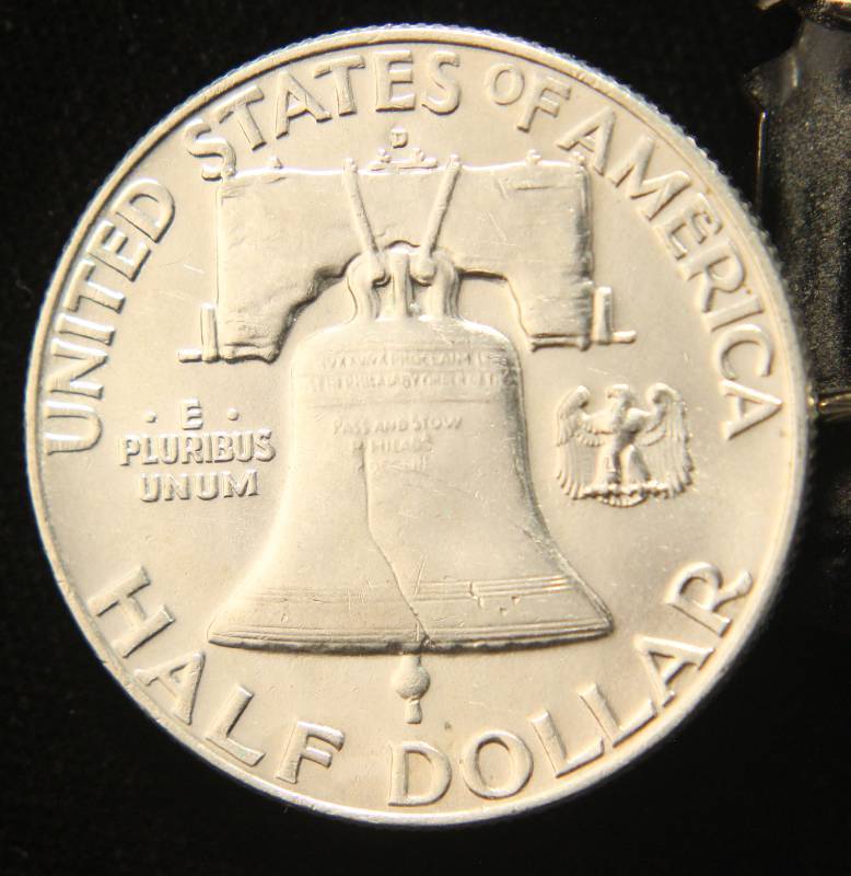 1957-D FRANKLIN SILVER HALF DOLLAR BU-UNC