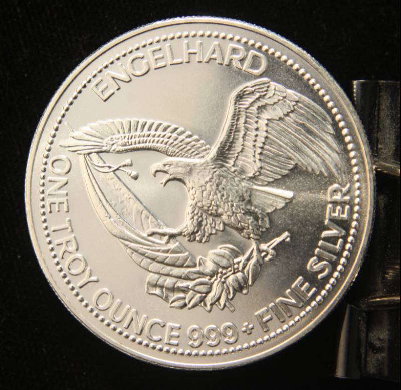 1 TROY OZ. .999 FINE SILVER 1984 ENGELHARD AMERICAN PROSPECTOR