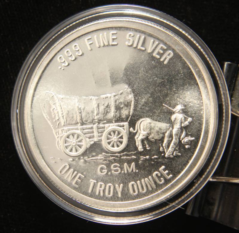 1 TROY OZ. .999 FINE SILVER PROSPECTOR IN AIRTITE HOLDER