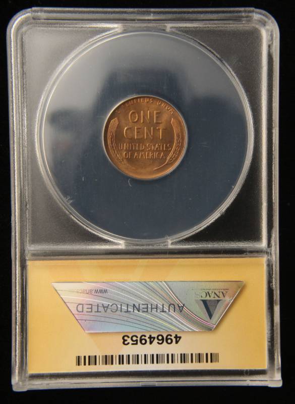 1942-D US WHEAT CENT MS66 RED ANACS