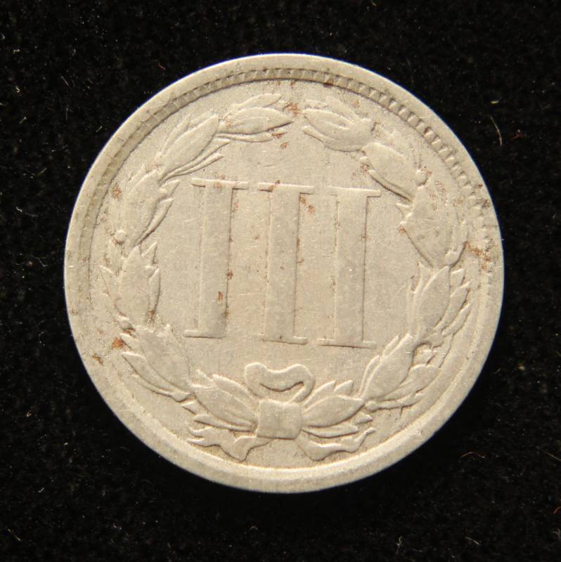1866 US THREE CENT NICKEL