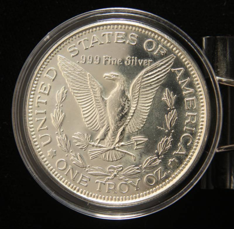 1 TROY OZ. .999 FINE SILVER MORGAN DOLLAR DESIGN IN AIRTITE