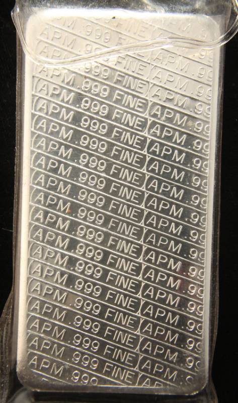 10 TROY OZ. .999 FINE SILVER AMERICAN PRECIOUS METALS BAR IN ORIGINAL PLASTIC
