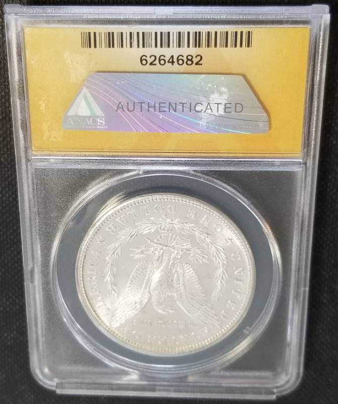1882-S MORGAN SILVER DOLLAR MS63 ANACS
