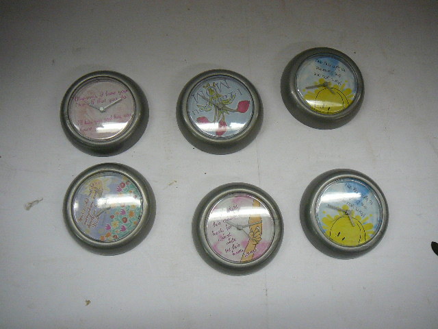 Large Lot of Refrigerator Magnet Clocks