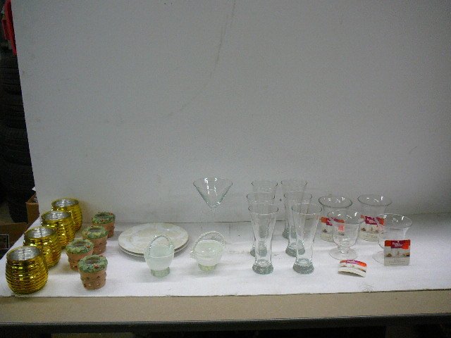 Large lot of glassware Items
