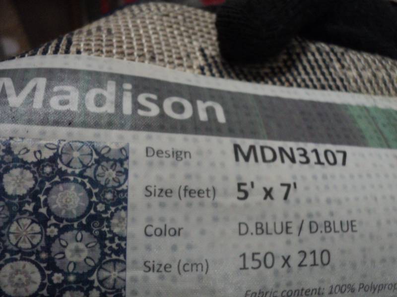 lot 16 image: Tayse Madison dark bluegrey Rug 5...
