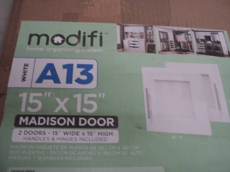 lot 58 image: Modifi white 15 x 15 Madison Doors-...