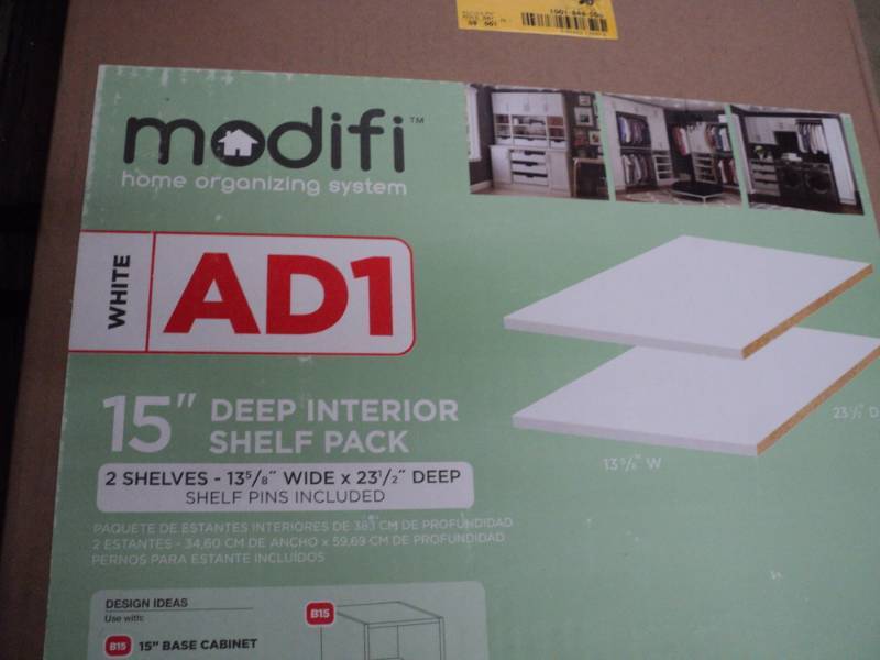 lot 61 image: Modifi white 2- 15 shelf pack...