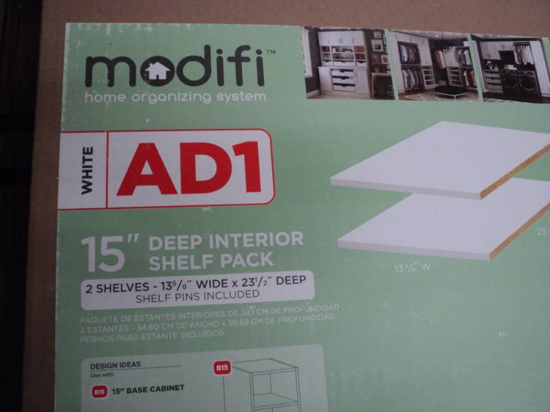 lot 62 image: Modifi white 2- 15 shelf pack...