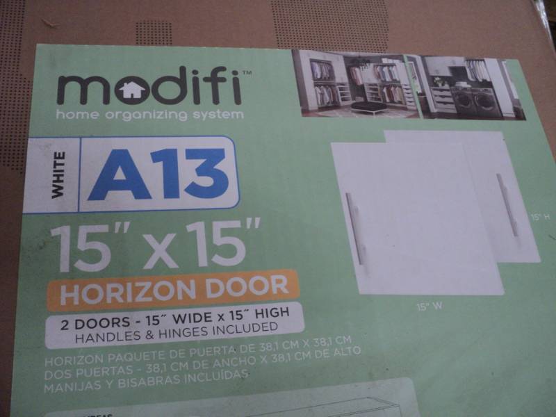 lot 63 image: 2 white Modifi 15 x15 Horizon Door...