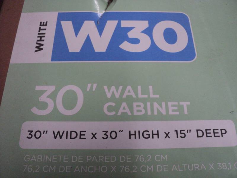 lot 66 image: 1 White Modifi 30 Wall Cabinet...