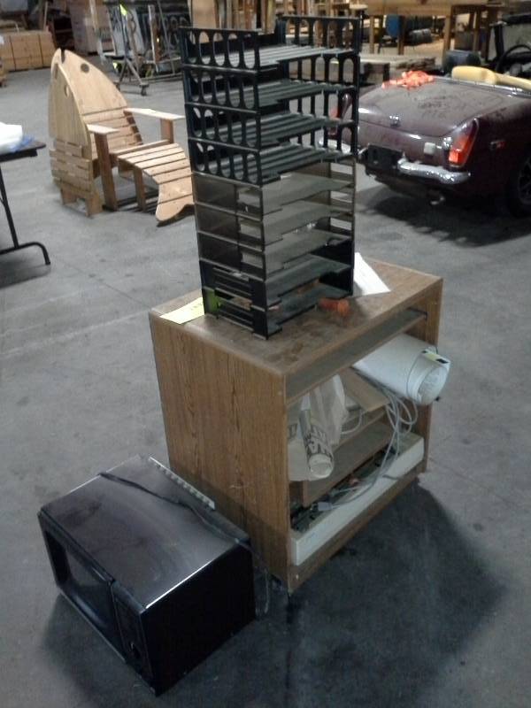 lot 4103 image: Printer Stand, Microwave and Office Lot