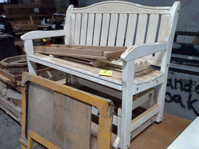 lot 4119 image: White Glider Rocking Chair