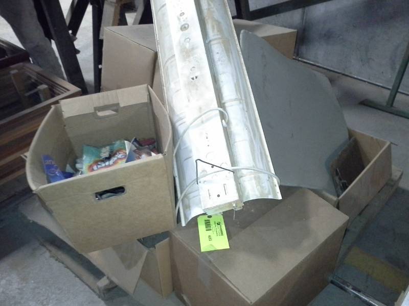 lot 4263 image: Misc. Pallet of Fan, Glue, Wood and Other