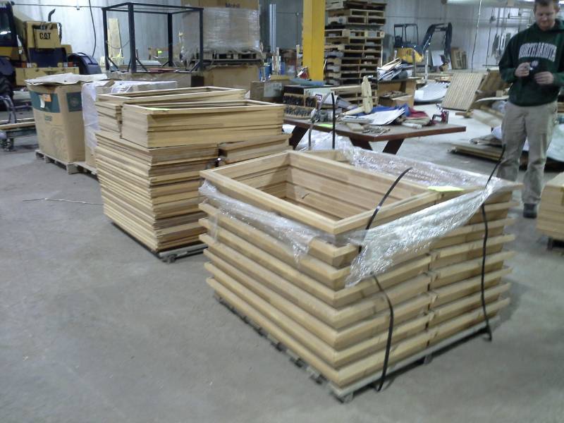 lot 4275 image: Two Pallets of In-Process Windows