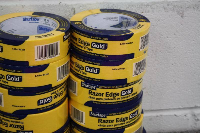 lot 24 image: 16 Rolls Of Razor Edge Gold Shurtape 1.5 - New