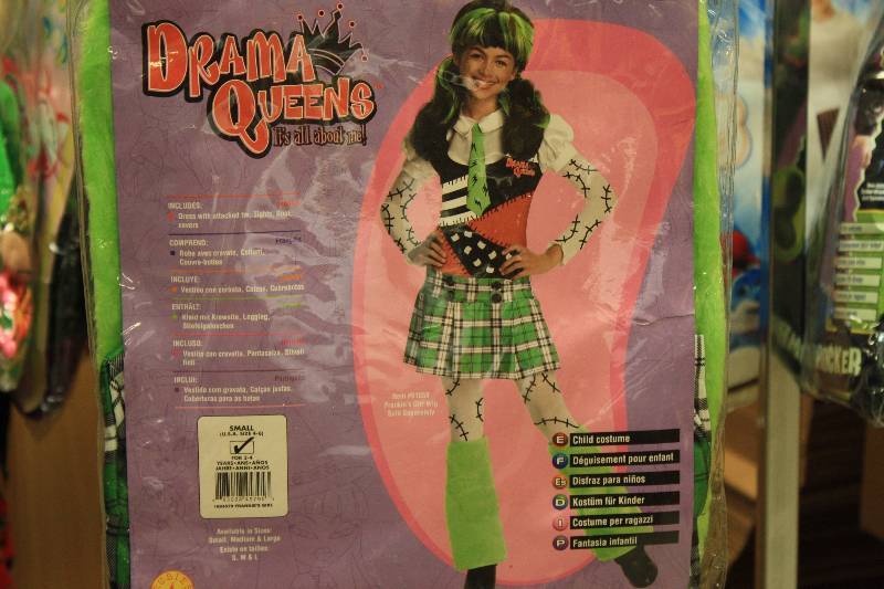lot 196A image: Drama Queen Frankies Girl Child Costume Size Small 4-6