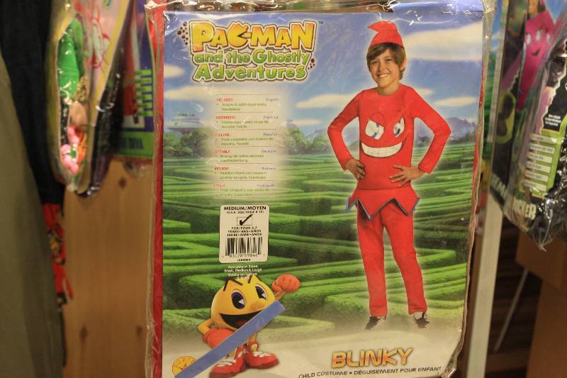 lot 218 image: PacMan Deluxe Blinky Kids Costume Size Medium 8-10
