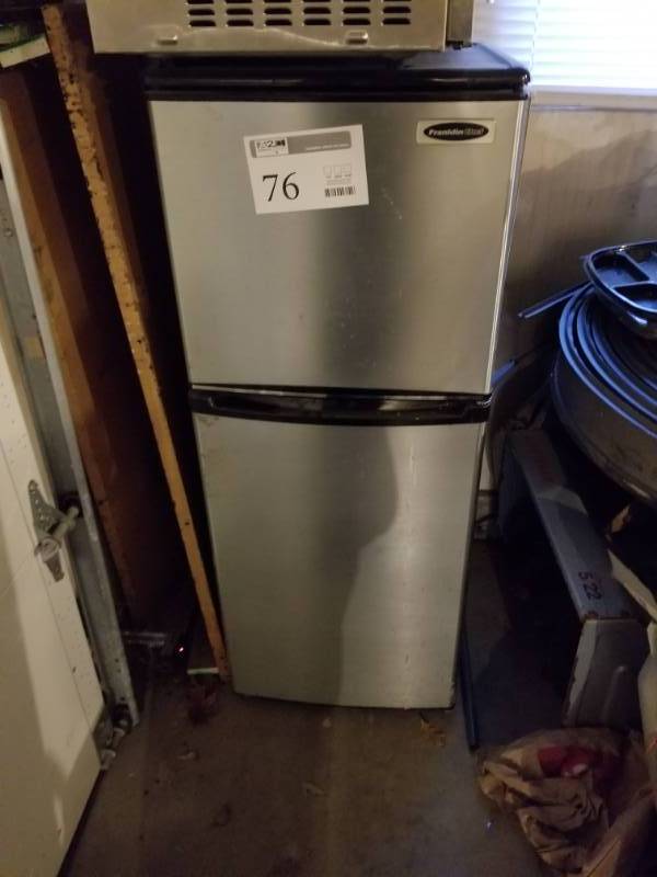 lot 76 image: Franklin Chef Stainless Steel Refrigerator Freezer