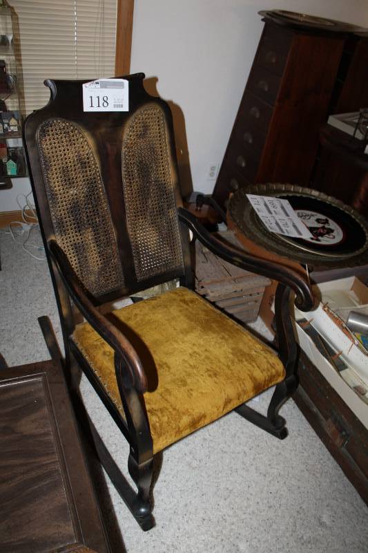 lot 118 image: Wood Living Room Rocking Chair
