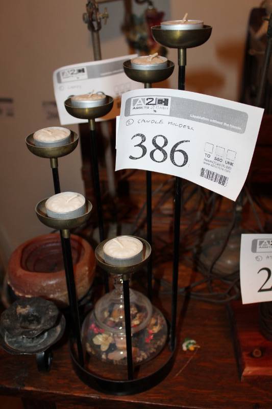 lot 386 image: Candle Holders