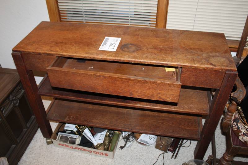 lot 128 image: Large Long Wood Table