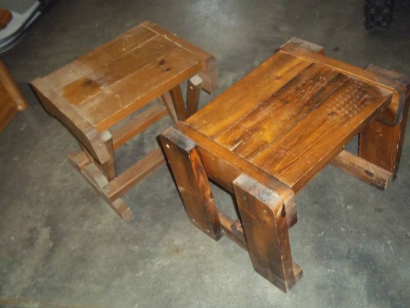 lot 15 image: Pair of Small Tables or Stools