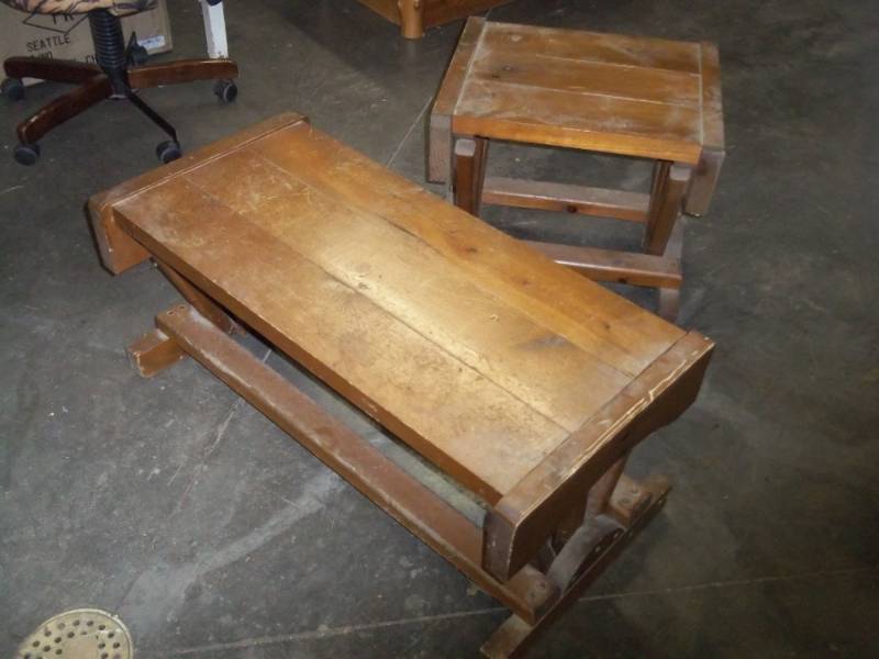 lot 16 image: Pair of Small Tables or Stools