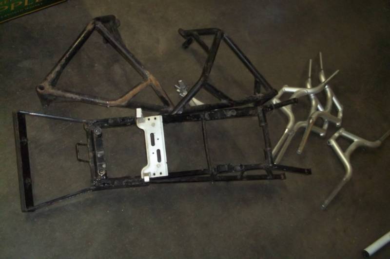 lot 61 image: Motorcycle frame parts