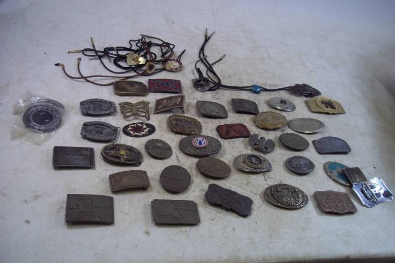 lot 79 image: Belt Buckles with rope ties
