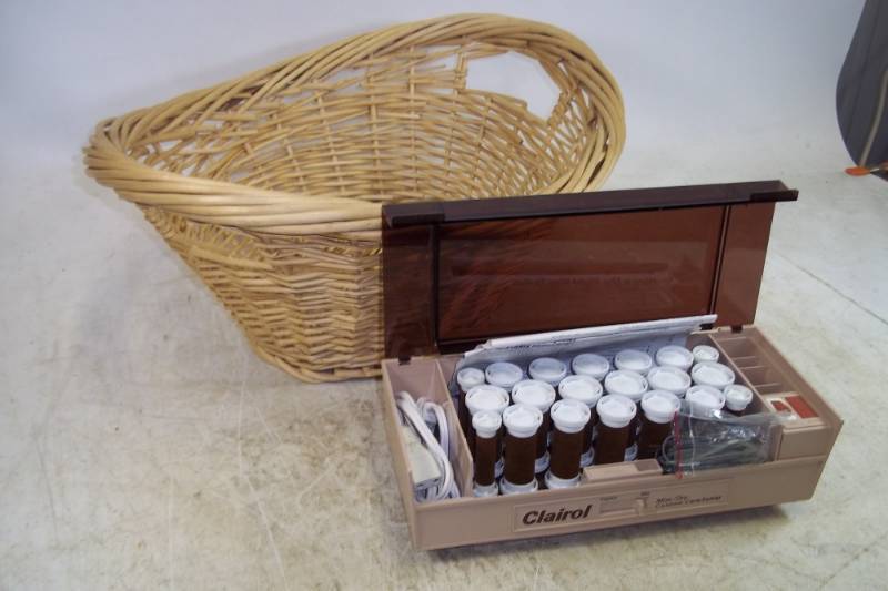 lot 135 image: Basket with Hair Curlers