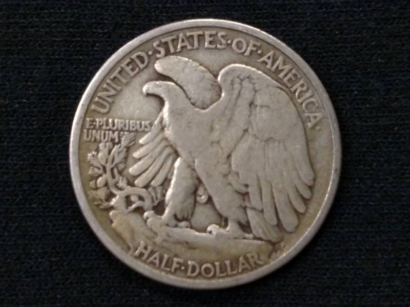 lot 38 image: 1937 Walking Liberty Silver Half Do...