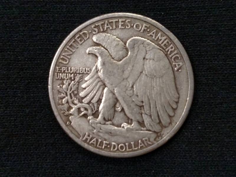 lot 45 image: 1943 D Walking Liberty Silver Half ...