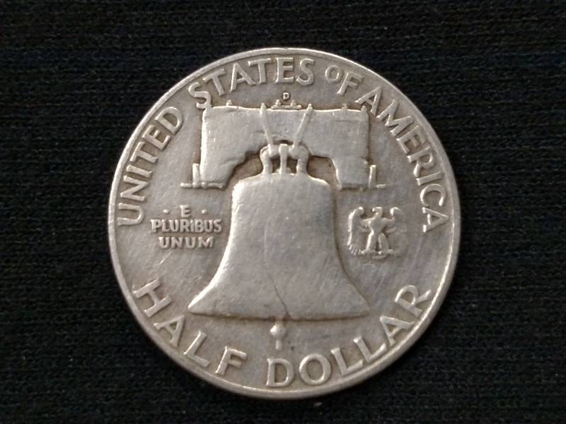 lot 49 image: 1950 D Franklin Silver Half Dollar...