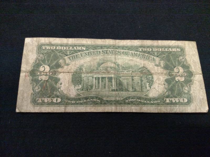 lot 65 image: 1928 D $2 Red Seal Note...