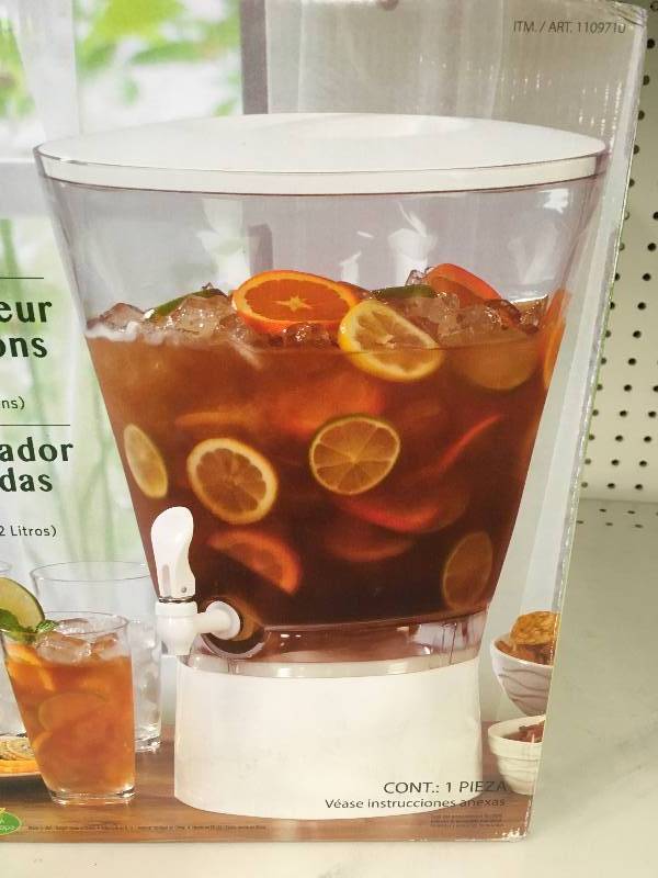 lot 172 image: Creative Bath 3.5 Gallon Beverage Dispenser, Retail $19.99