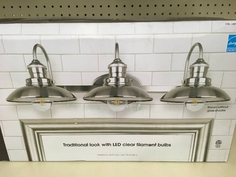 lot 179 image: Feit LED 3 Light Vanity, Retail $49.99