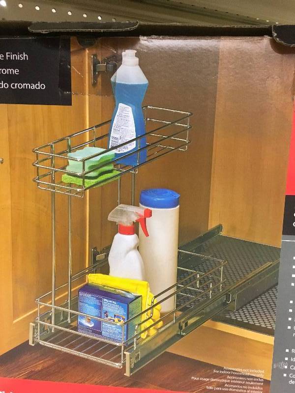 lot 209 image: Richelieu Pull-Out Cabinet Organizer, Retail $19.99