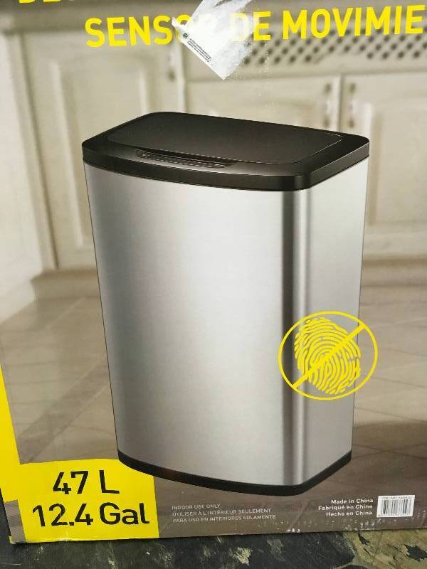 lot 211 image: Eko 47L Motion Sensor Trash Can, Retail $49.89