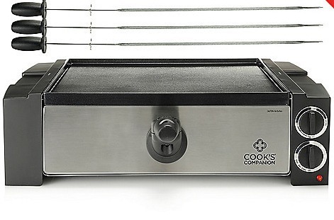 lot 191 image: Cooks Companion Multi Function Pizza Oven, Griddle & Kabob Cooking Station, Retail $44.99