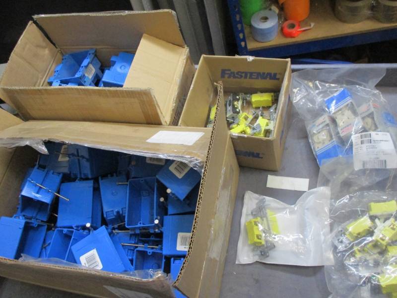 lot 45 image: PVC Gang Boxes and electrical switchesoutlets