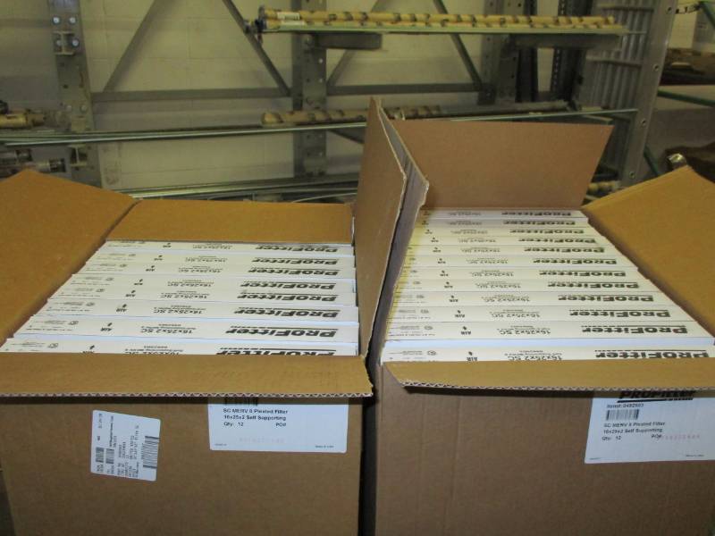 lot 62 image: 16W x 25H x 2D MERV 8 Standard Capacity Self Supporting Pleated Air Filter