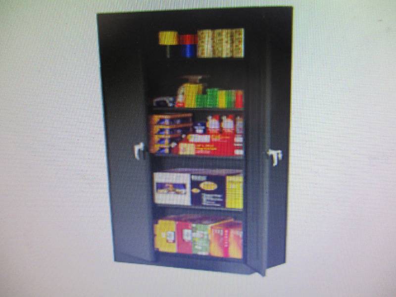 lot 57 image: Tennsco Gray Storage Cabinet
